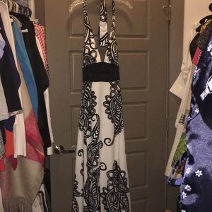White House/Black Market halter, evening gown.